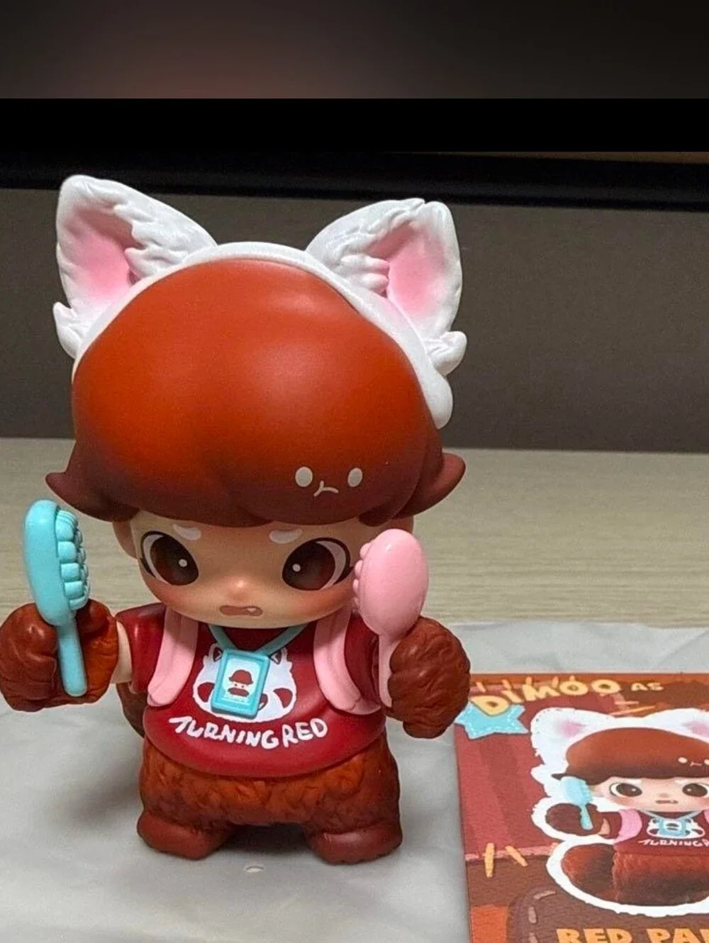 Dimoo Red Panda Mei Collectible Card - Pop Mart  Unopened And Confirmed